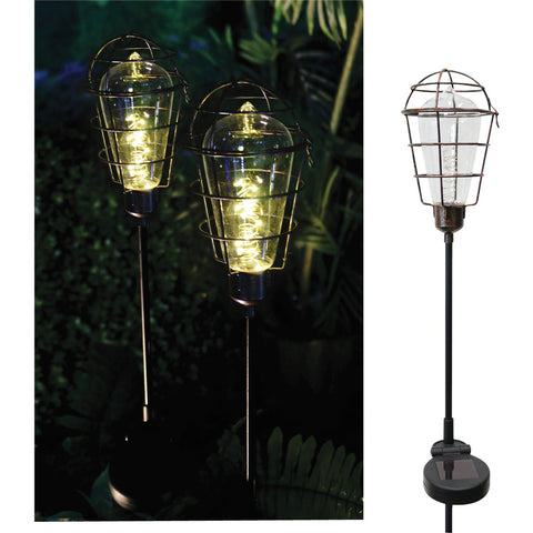 Solaris Edison Style Solar Stake Light; Mfg #QLP572BB-12
