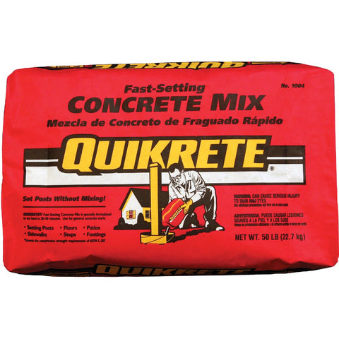 Quickrete Fast-Setting Concrete Mix; Mfg #100450