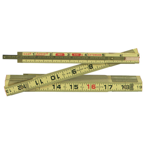 Lufkin Extension Folding Rule Red End; Mfg #TX46N