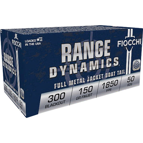Fiocchi Range Dynamics 300 Blackout Centerfire Ammunition Cartridges; Mfg #92518