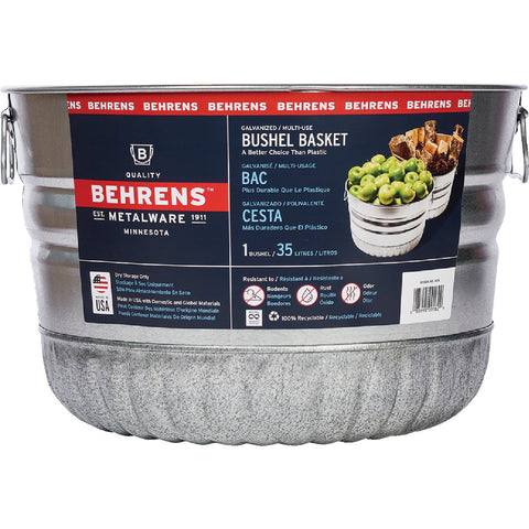 Behrens Galvanized Utility Tub Basket; Mfg #32S