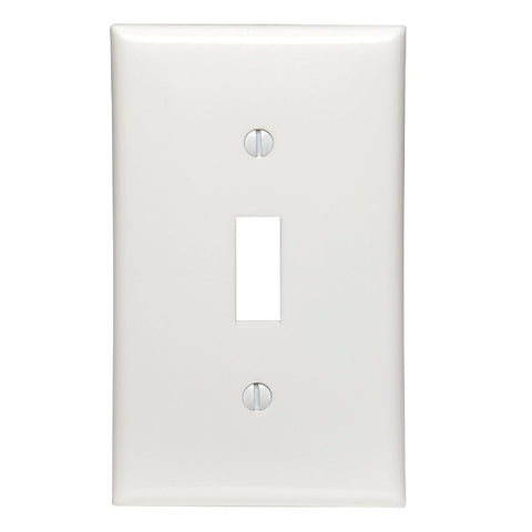 Leviton Unbreakable Toggle Switch Wall Plate; Mfg #022-80701-00W