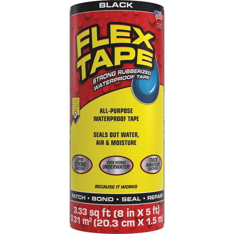 Flex Tape Rubberized Repair Tape; Mfg #TFSBLKR0805