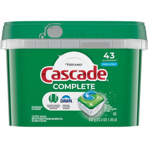 Cascade Complete Action Pacs Dishwasher Detergent; Mfg #98208