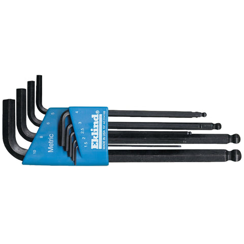 Eklind 9-Piece Metric Ball-End Hex Key Set; Mfg #13609