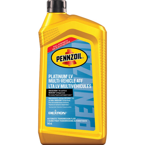 Pennzoil Platinum LV Multi-Vehicle Automatic Transmission Fluid; Mfg #550041916