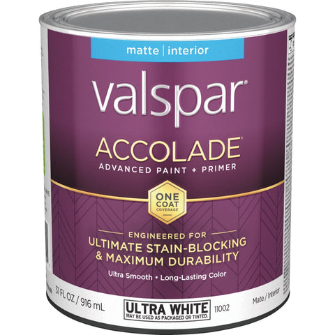 Valspar Accolade Super Premium 100% Acrylic Paint & Primer Interior Wall Paint; Mfg #028.0011002.005