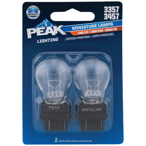 PEAK Mini Automotive Bulb; Mfg #3457LL-BPP