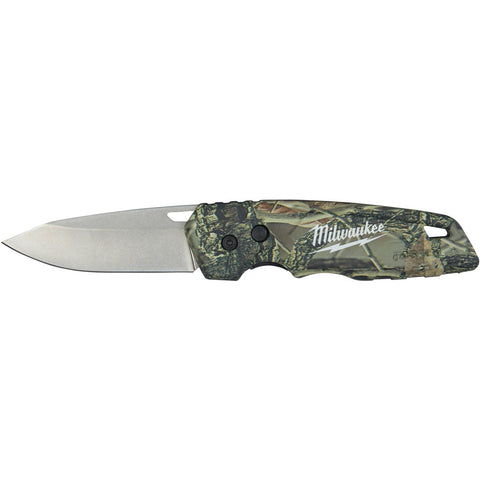 Milwaukee Fastback Camo Pocket Knife; Mfg #48-22-1524