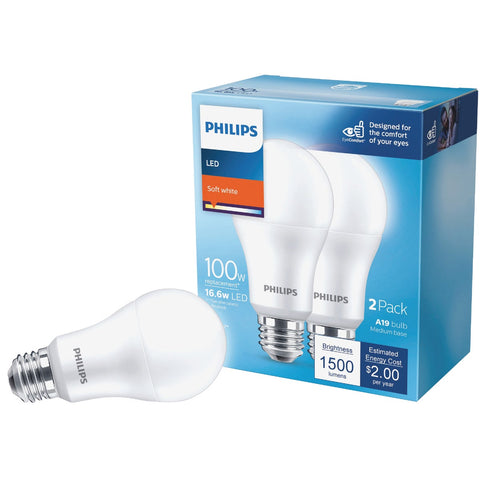 Philips A19 Medium LED Light Bulb; Mfg #575886