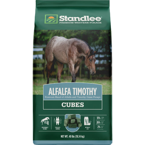 Standlee Premium Western Forage Alfalfa & Timothy Cubes Horse Feed Supplement; Mfg #1580-40101-0-0