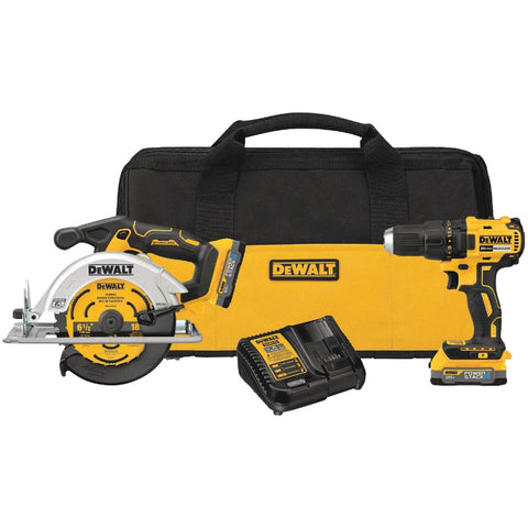DeWalt 20V MAX POWERSTACK Drill/Driver & Circular Saw Cordless Tool Combo Kit; Mfg #DCK239E2