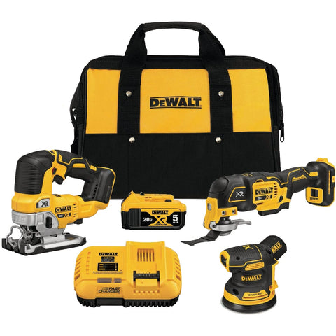 DeWalt 20V MAX XR Li-Ion 3-Tool Brushless Cordless Tool Combo Kit; Mfg #DCK300P1
