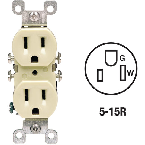 Leviton Copper/Aluminum Duplex Outlet; Mfg #R51-12650-00I