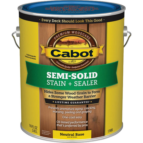 Cabot VOC Semi-Solid Stain + Sealer; Mfg #140.0017406.007