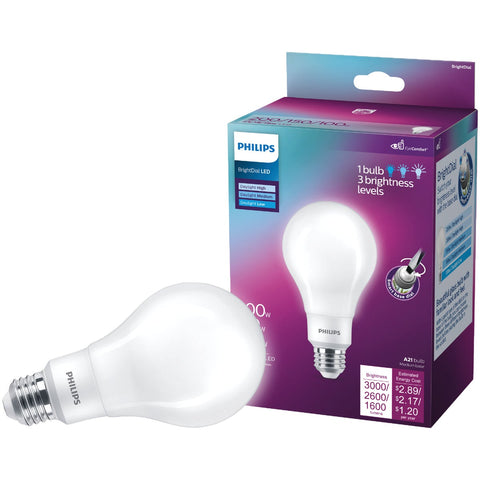 Philips BrightDial LED A21 Light Bulb; Mfg #576371
