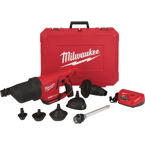 Milwaukee AIRSNAKE Cordless Drain Cleaning Air Gun Kit; Mfg #2572B-21