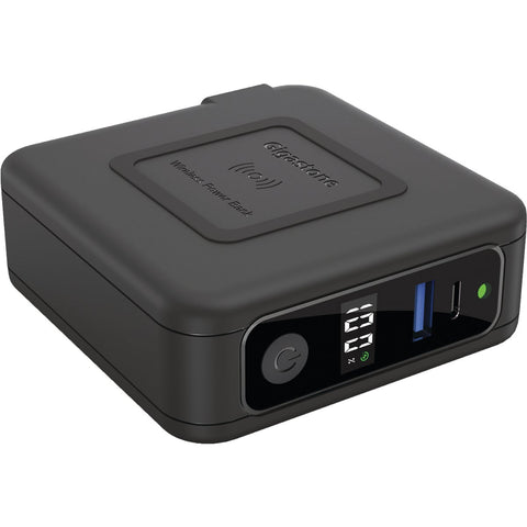 Gigastone 3-In-1 Qi Wireless Charging Power Bank with AC Adapter; Mfg #GS-QP-10200B-R