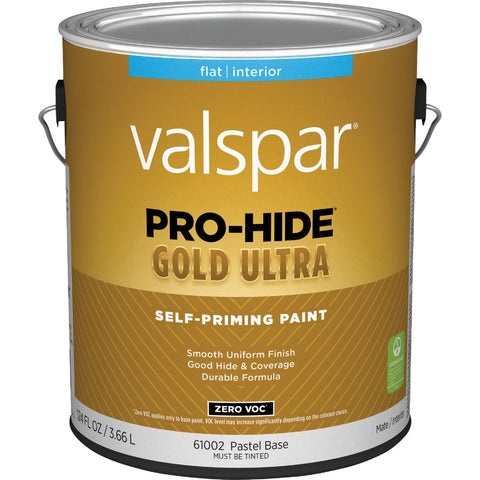 Valspar Pro-Hide Gold Ultra Zero VOC Latex Flat Interior Wall Paint; Mfg #028.0061002.007