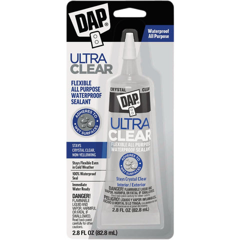 DAP Ultra Clear All Purpose Elastomeric Sealant; Mfg #7079800952