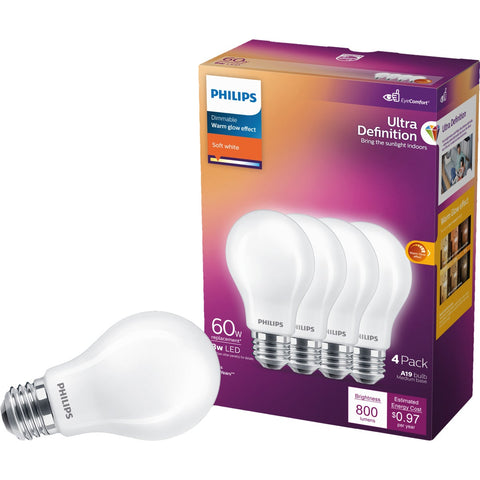 Philips Ultra Definition LED A19 Light Bulb; Mfg #576116