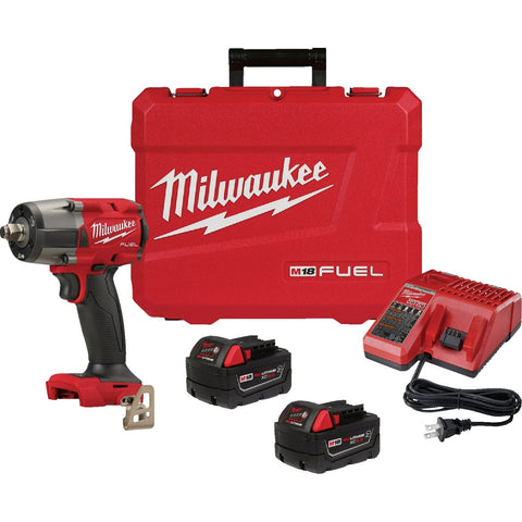 Milwaukee M18 FUEL 1/2 In. Mid-Torque Impact Wrench with Friction Ring Kit; Mfg #2962-22R