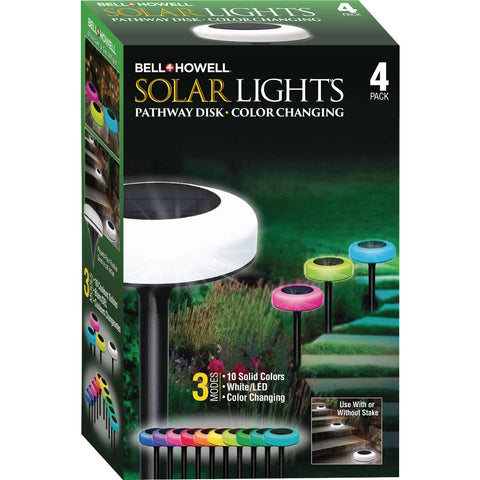 Bell+Howell Color Changing Solar Disk Lights; Mfg #8540