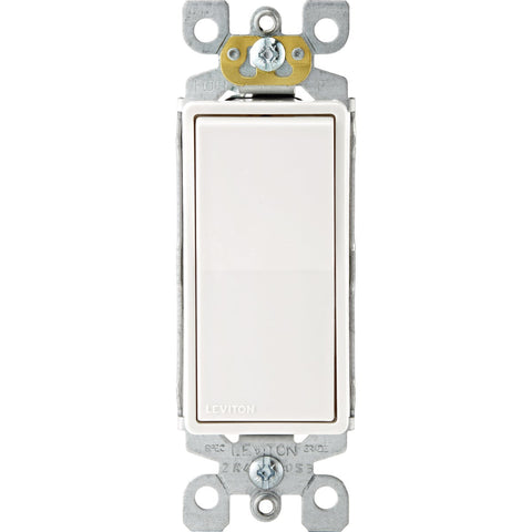 Leviton Decora Antimicrobial Treated Single Pole Switch; Mfg #MA3-05601-5AW