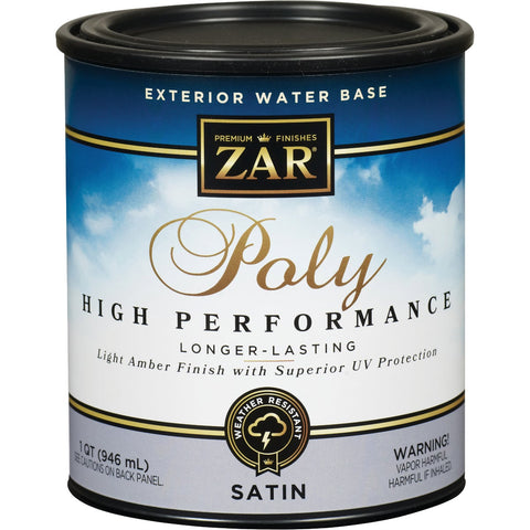 ZAR Water-Based Exterior Polyurethane; Mfg #832701