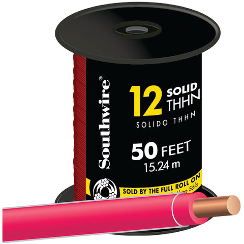 Southwire 12 AWG Solid THHN Electrical Wire; Mfg #11589983