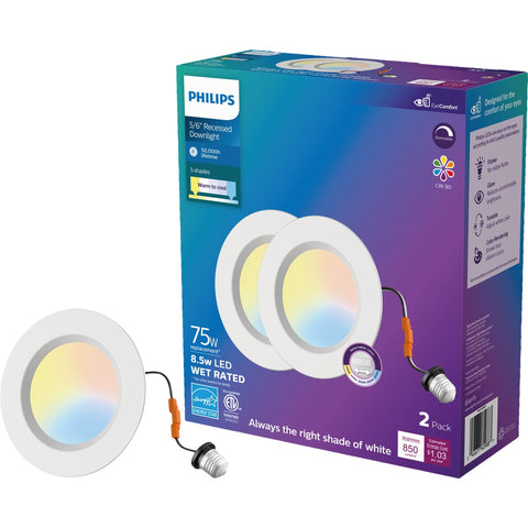 Philips 6 In. Ceiling Light Fixture Retrofit Kit; Mfg #609883