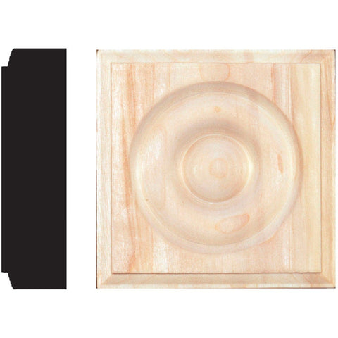 House of Fara Hardwood Rosette Block; Mfg #R40