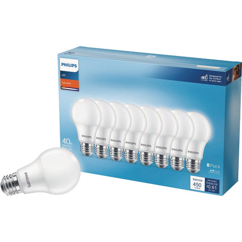 Philips A19 Medium Base T20 LED Light Bulb; Mfg #589077