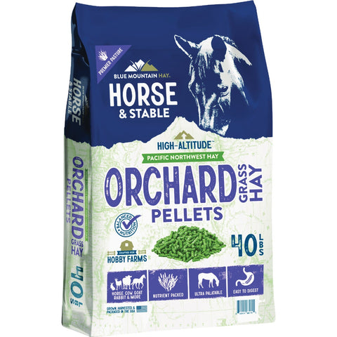 Blue Mountain Hay Orchard Grass Hay Pellets; Mfg #OGHP-40LB
