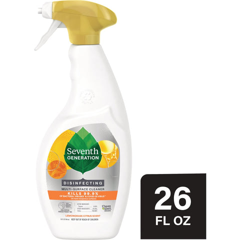 Seventh Generation Lemongrass Citrus Disinfecting Multi-Surface Cleaner; Mfg #69778817