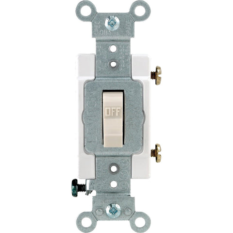 Leviton Commercial Grade Toggle Single Pole Switch; Mfg #S16-CS120-2TS