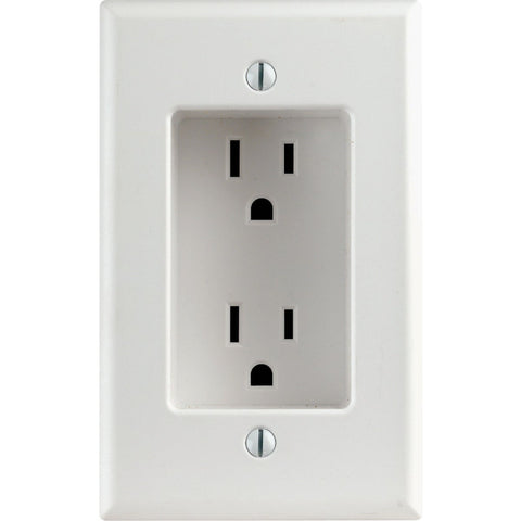 Leviton Recessed Duplex Outlet; Mfg #R52-00689-00W