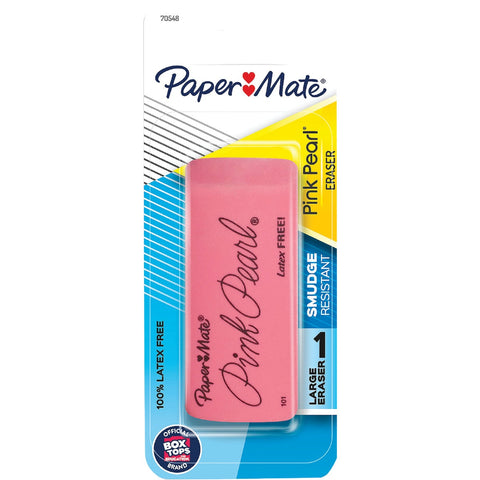 Paper Mate Pink Pearl Pencil Eraser; Mfg #70548