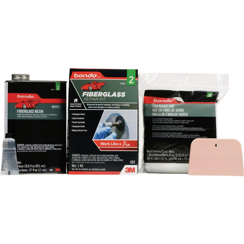 Bondo 0.9 Qt. Fiberglass Resin Repair Kit; Mfg #422