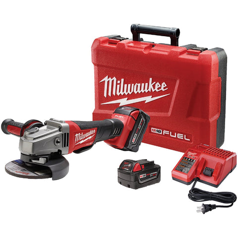 Milwaukee M18 FUEL Brushless Cordless Angle Grinder Kit with Paddle Switch; Mfg #2880-22