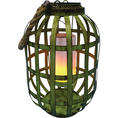 Alpine Rustic LED Solar Patio Lantern; Mfg #QLP1358SLR-HH-TM