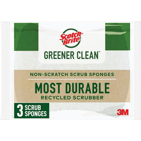 Scotch-Brite Greener Clean Non-Scratch Scrub Sponge; Mfg #97033-UG