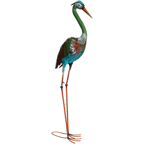 Alpine Standing Crane Lawn Statue; Mfg #HEH208