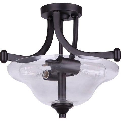 Home Impressions 15 In. Oil Rubbed Bronze Semi-Flush Mount Ceiling Light Fixture; Mfg #ISF587A02ORB-C