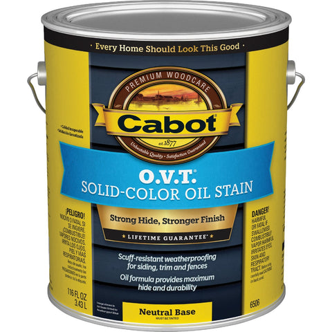 Cabot O.V.T. Solid Color Oil Exterior Stain; Mfg #140.0006506.007