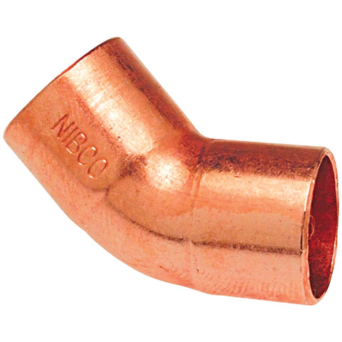 NIBCO 45 Degree Copper Elbow; Mfg #W01370D
