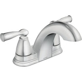 Moen Banbury 2-Lever Handle Low-Arc Bathroom Faucet with Pop-Up; Mfg #84942
