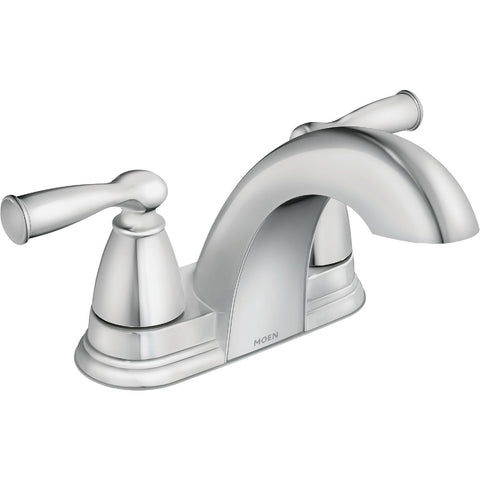 Moen Banbury 2-Lever Handle Low-Arc Bathroom Faucet with Pop-Up; Mfg #84942