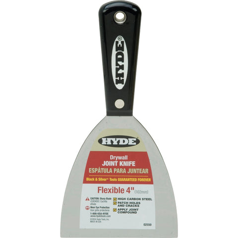 Hyde Black & Silver Professional Flexible Joint Knife; Mfg #02550