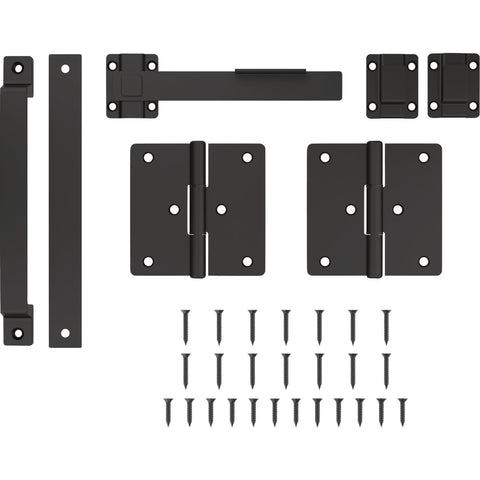 National Hardware 4-Piece Black Modern Gate Kit; Mfg #N166-026